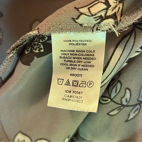 Womens Small Blouse THE LOFT Floral Periwinkle Flowy Boho Office Capsule - Picture 9 of 16